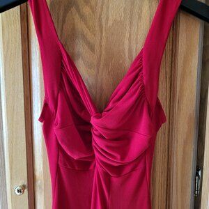 Red dress, polyester and spandex size small